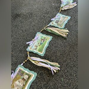 Easter postcard 1900’s vintage repurposed Holiday garland
